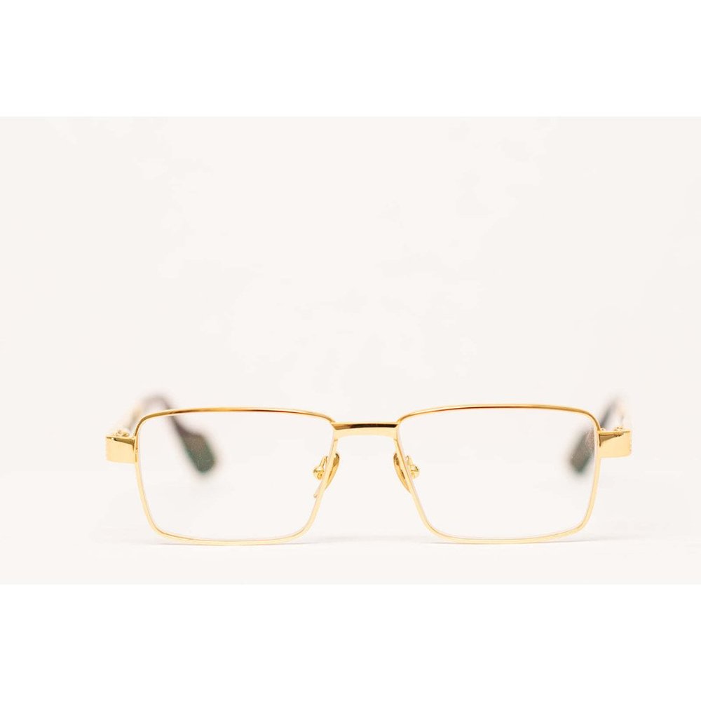 24k Gold Unisex Tortoise Rectangular Optic Eyewear - Delixs Caprice DX005 01VP00